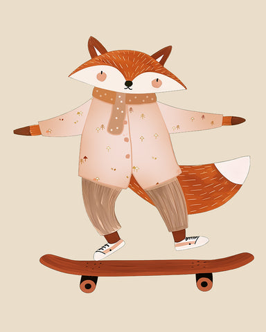 Skateboarding Fox