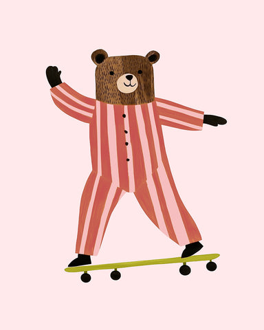 Skateboarding Bear