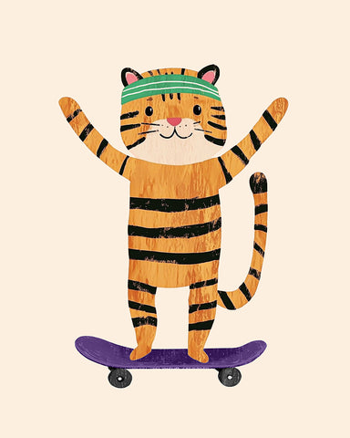 Skateboarding Cat
