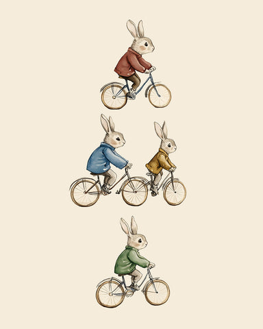 Rabbits on Bicycle