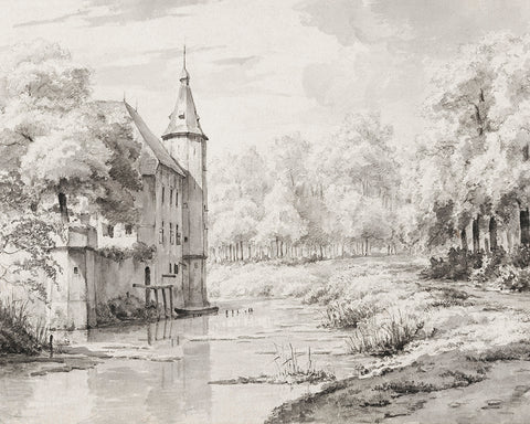 Victorian Castle By a River