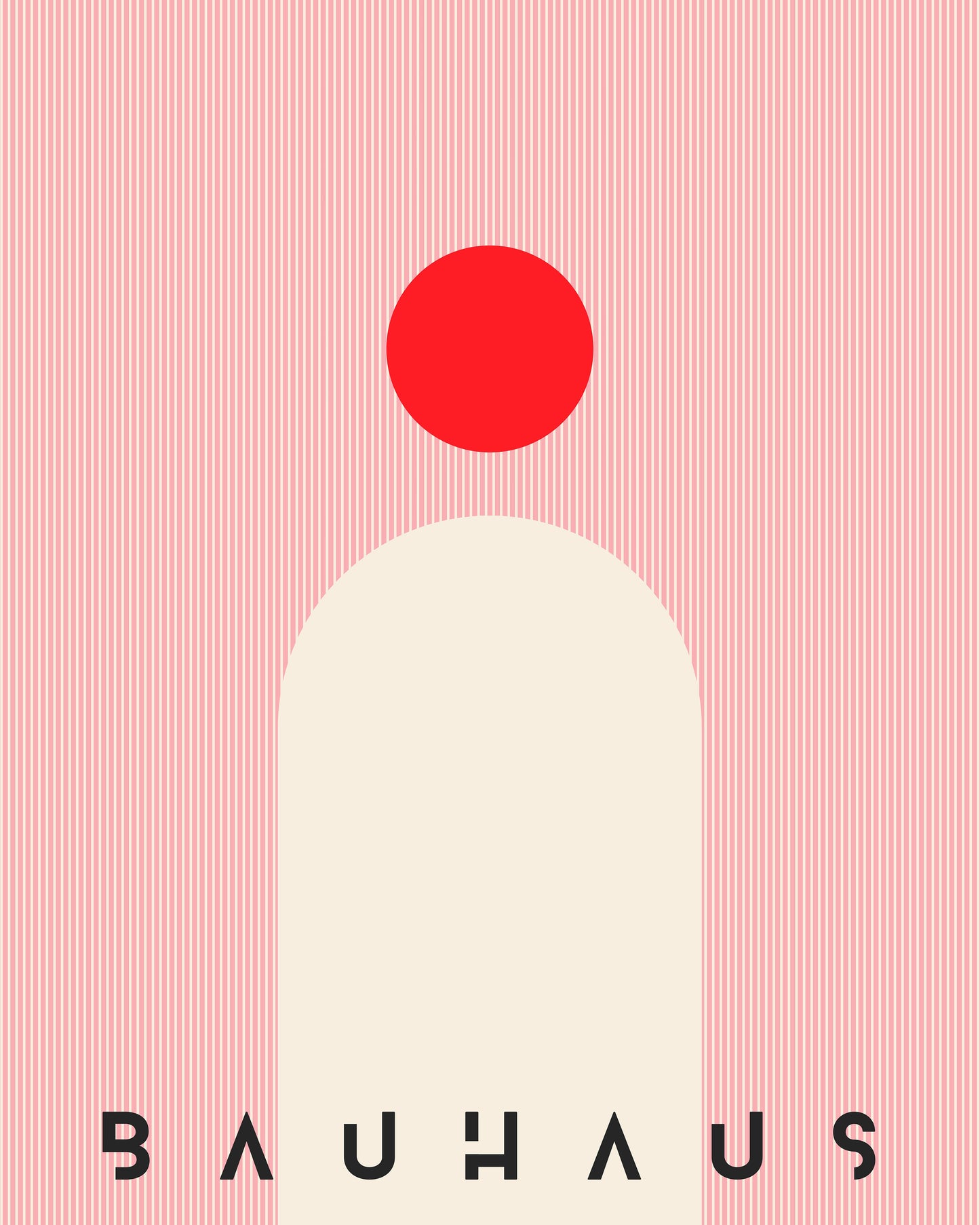 Bauhaus - Red Circle and Arch