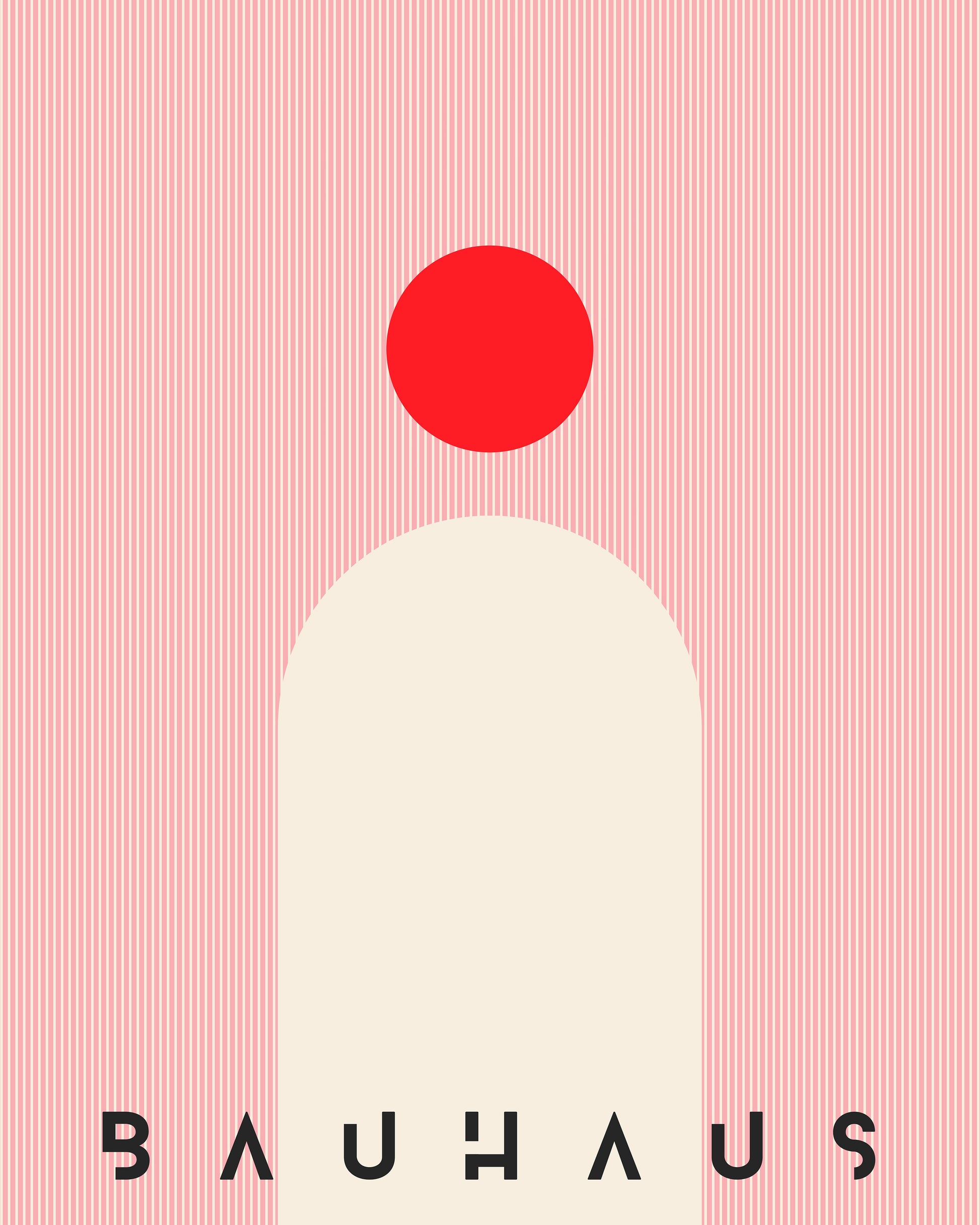 Bauhaus - Red Circle and Arch