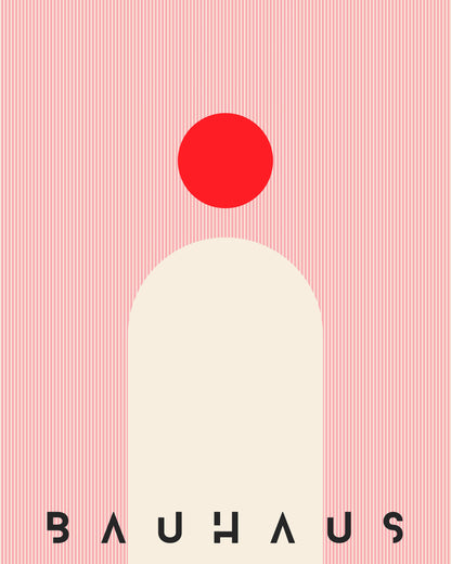 Bauhaus - Red Circle and Arch