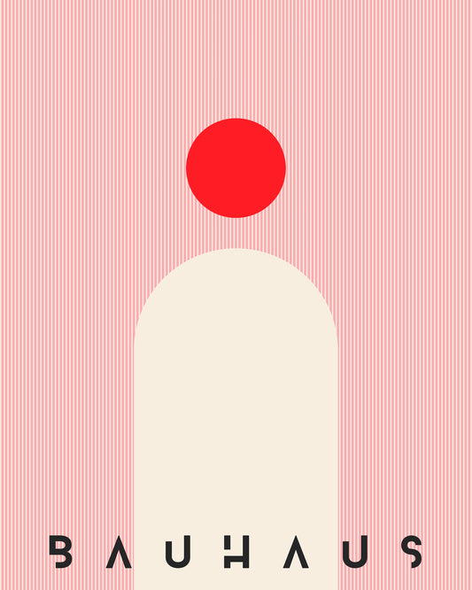 Bauhaus - Red Circle and Arch