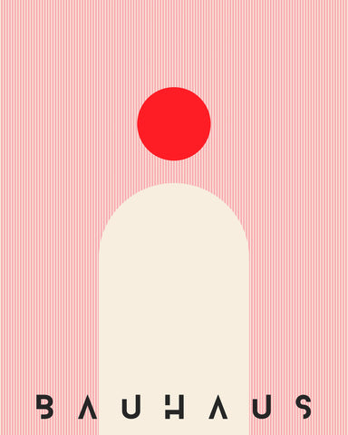Bauhaus - Red Circle and Arch
