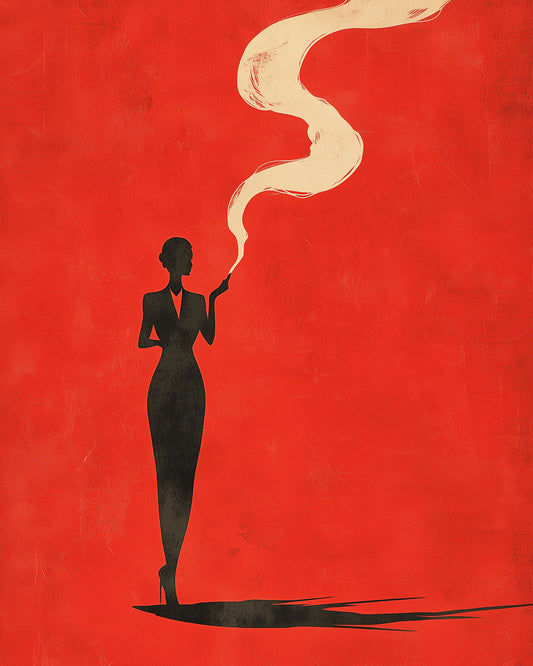 Smoking Woman Silhouette