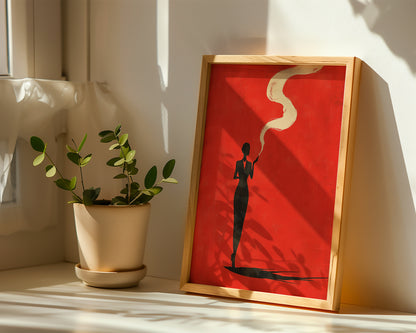 Smoking Woman Silhouette