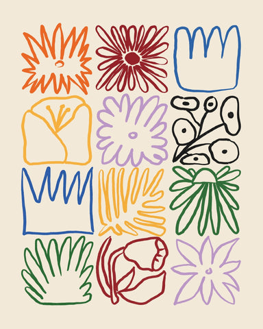 Flower Grid Drawing