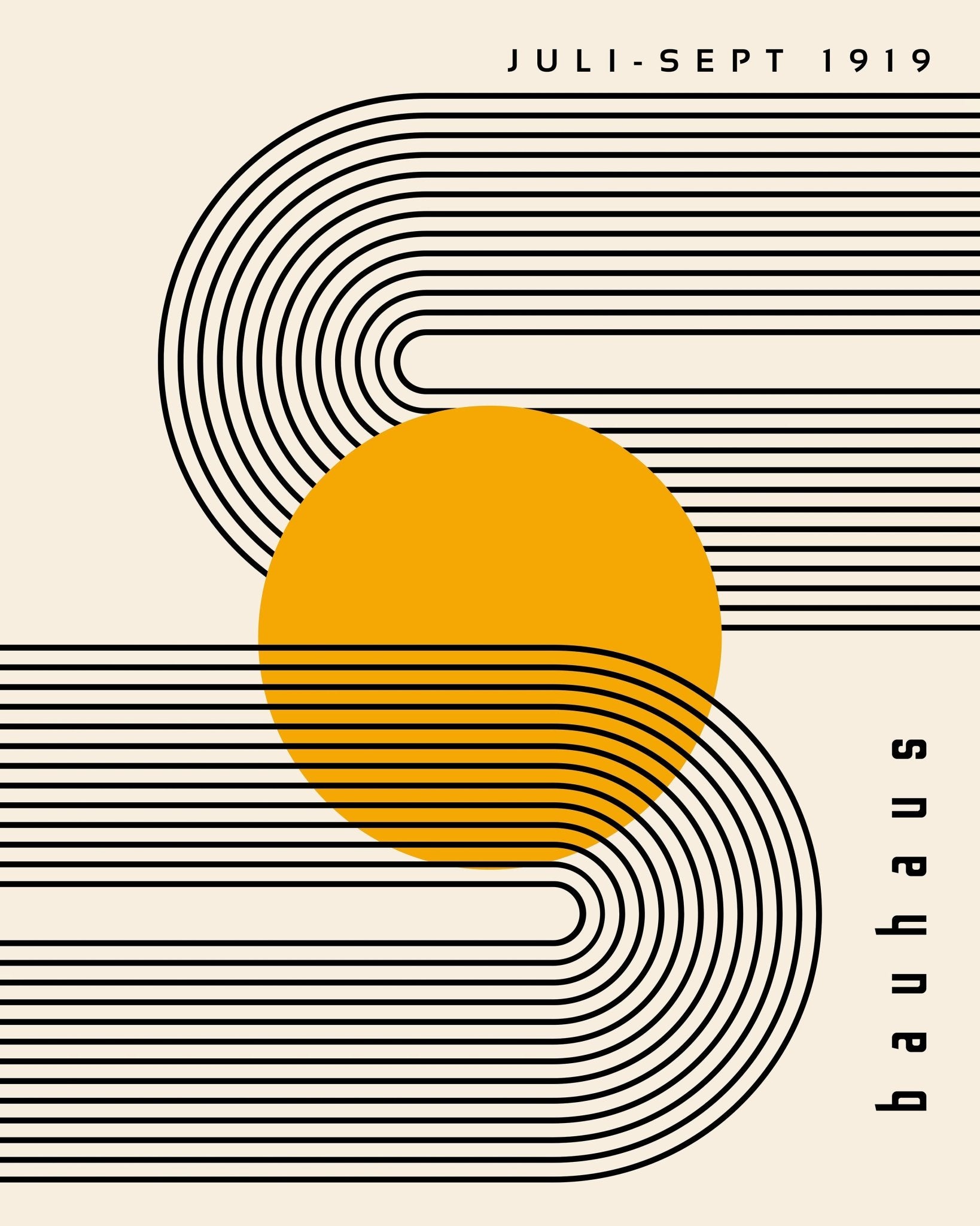 Bauhaus - Yellow Circle and Arches