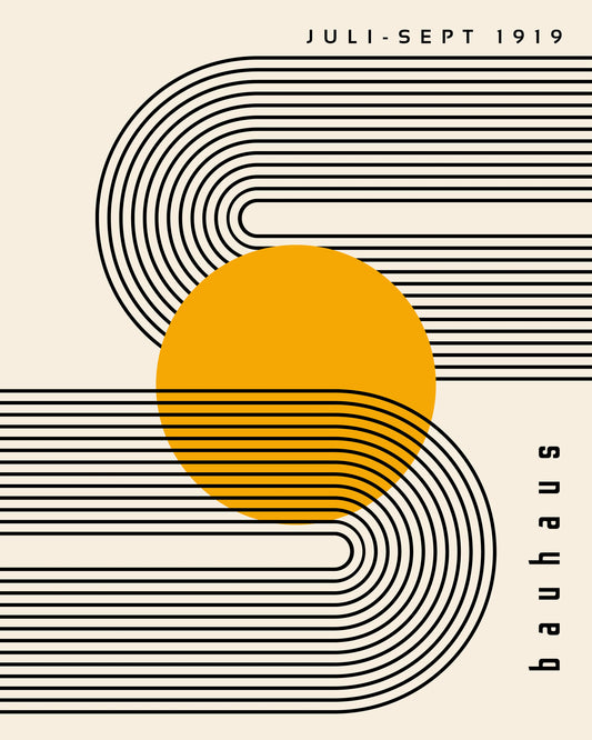 Bauhaus - Yellow Circle and Arches