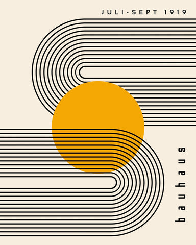 Bauhaus - Yellow Circle and Arches