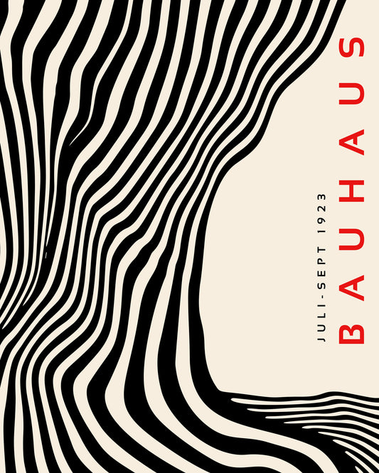 Bauhaus - Black Wavy Lines