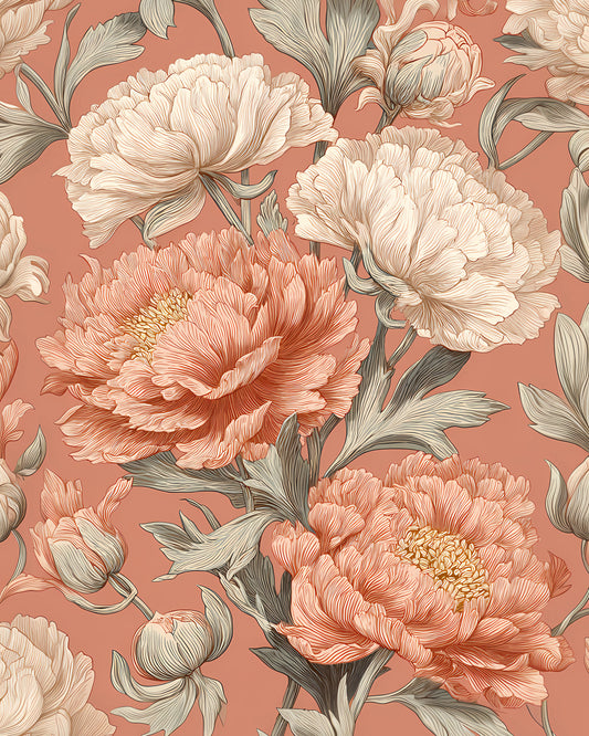 Peony Wallpaper Pattern