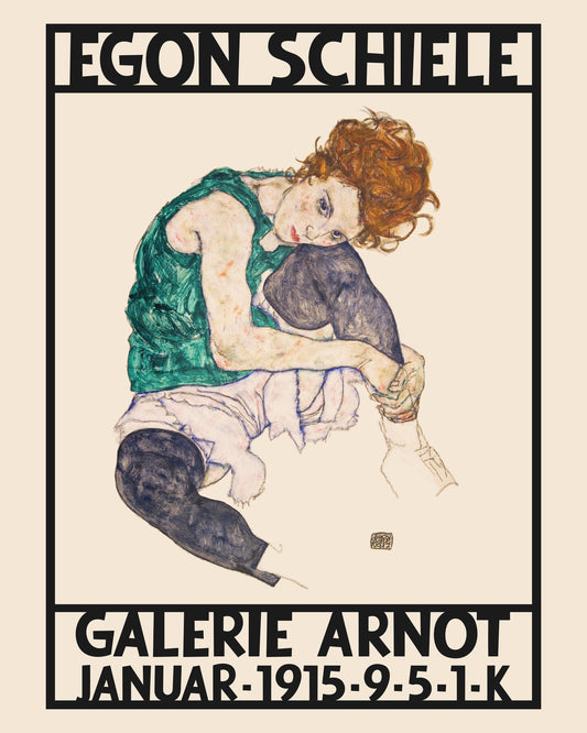 Egon Schiele - Seated Woman with Bent Knee