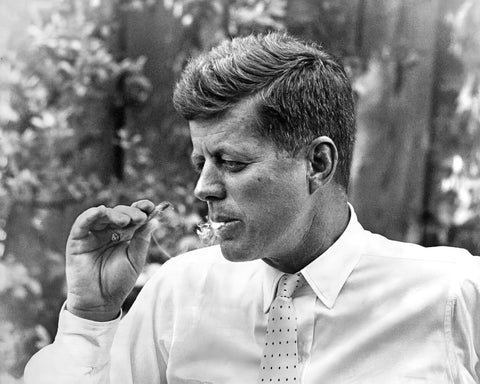 Kennedy Smoking Cuban Cigar