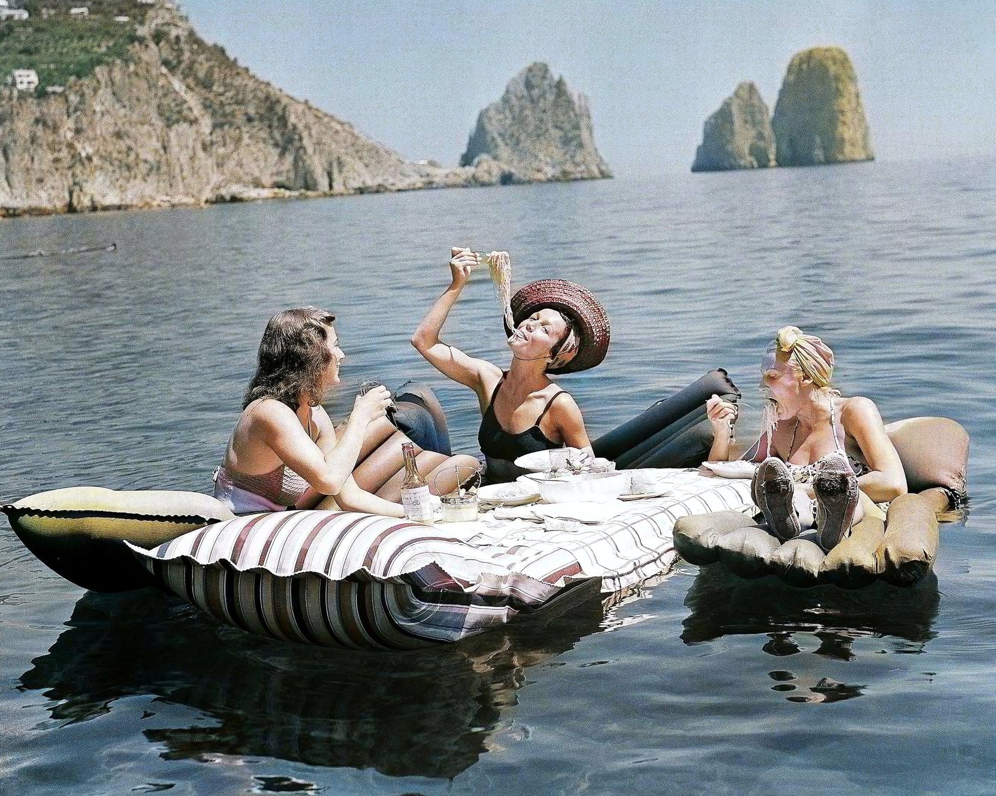 Eating Pasta on Lake