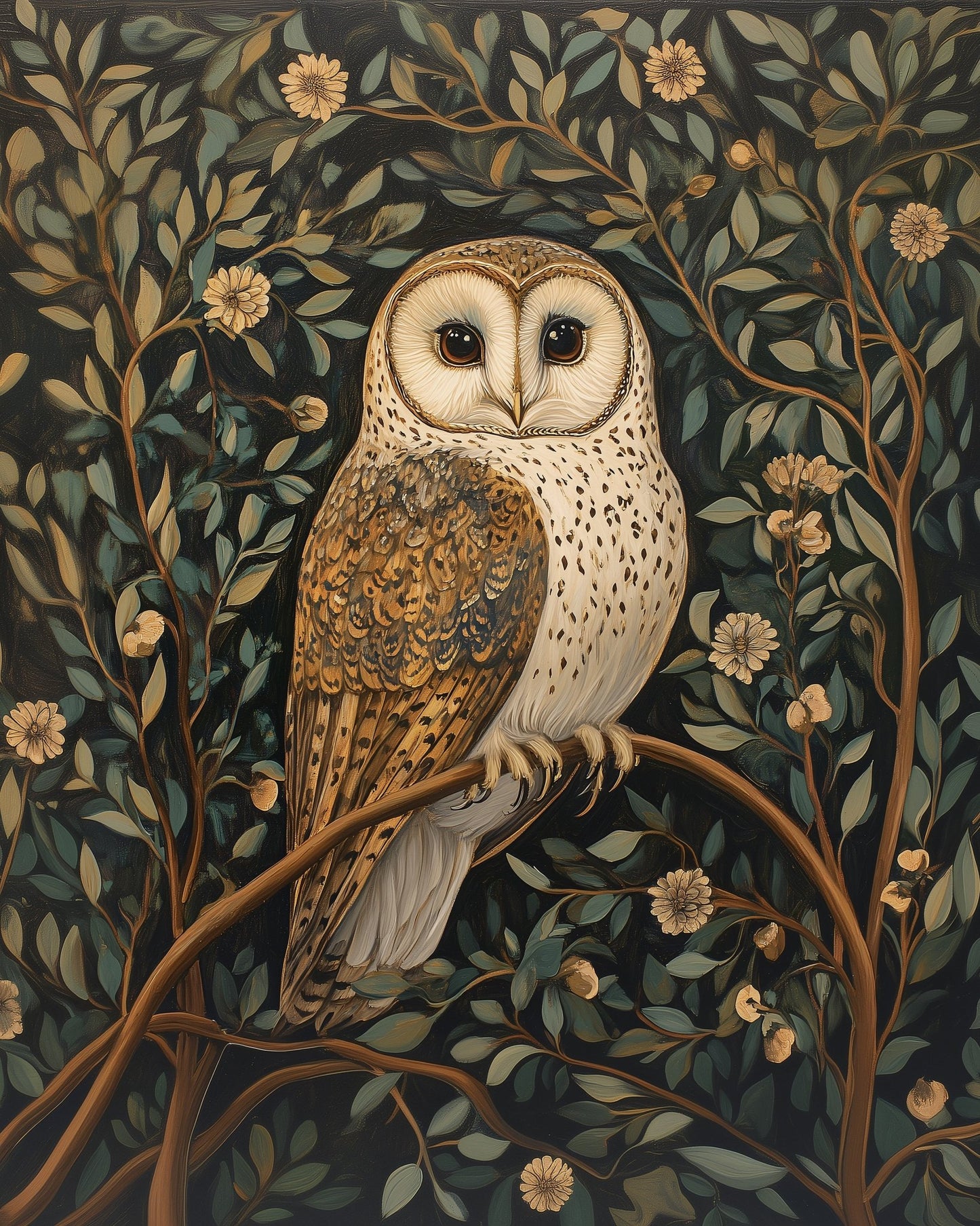 Botanical Barn Owl