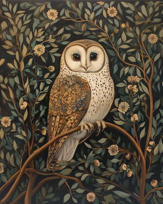 Botanical Barn Owl