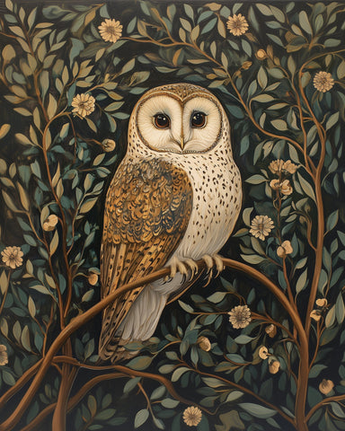 Botanical Barn Owl
