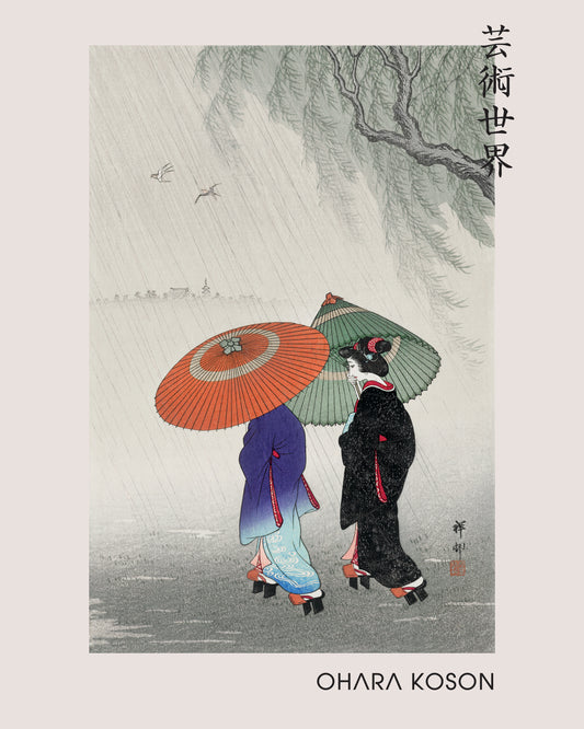 Two Women in the Rain