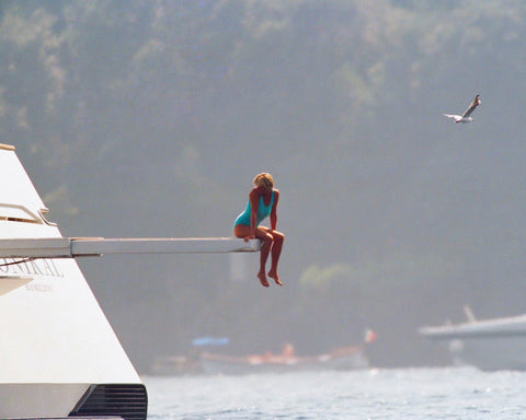 Sitting on a Diving Board