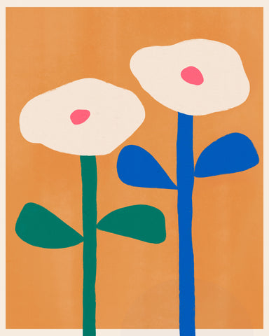 Abstract White Flowers