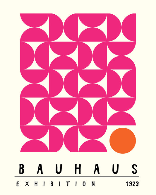 Bauhaus - Pink Semi Circles