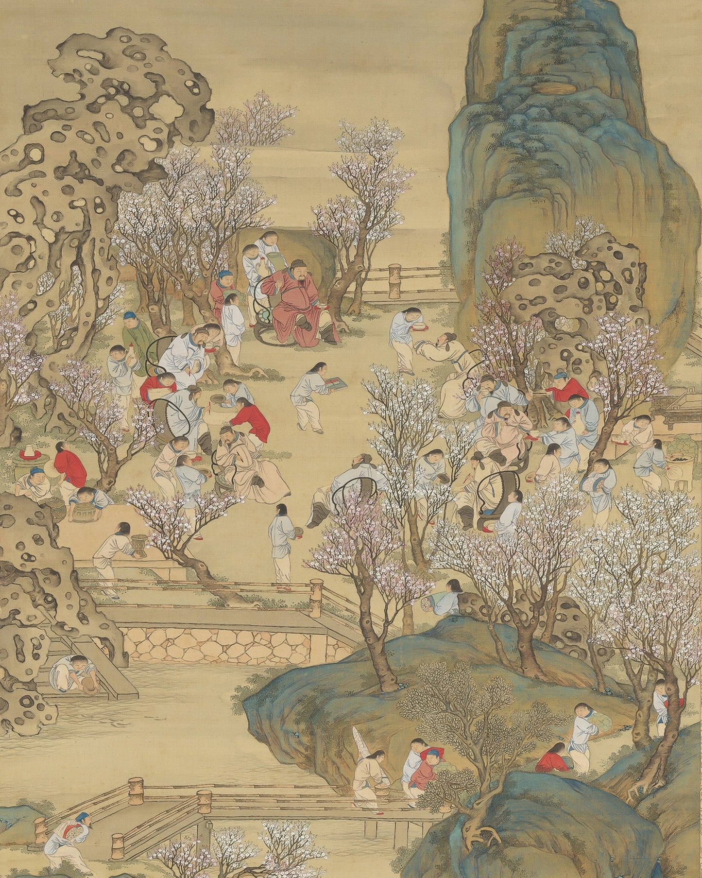 Fragrant Garden under a Hazy Moon