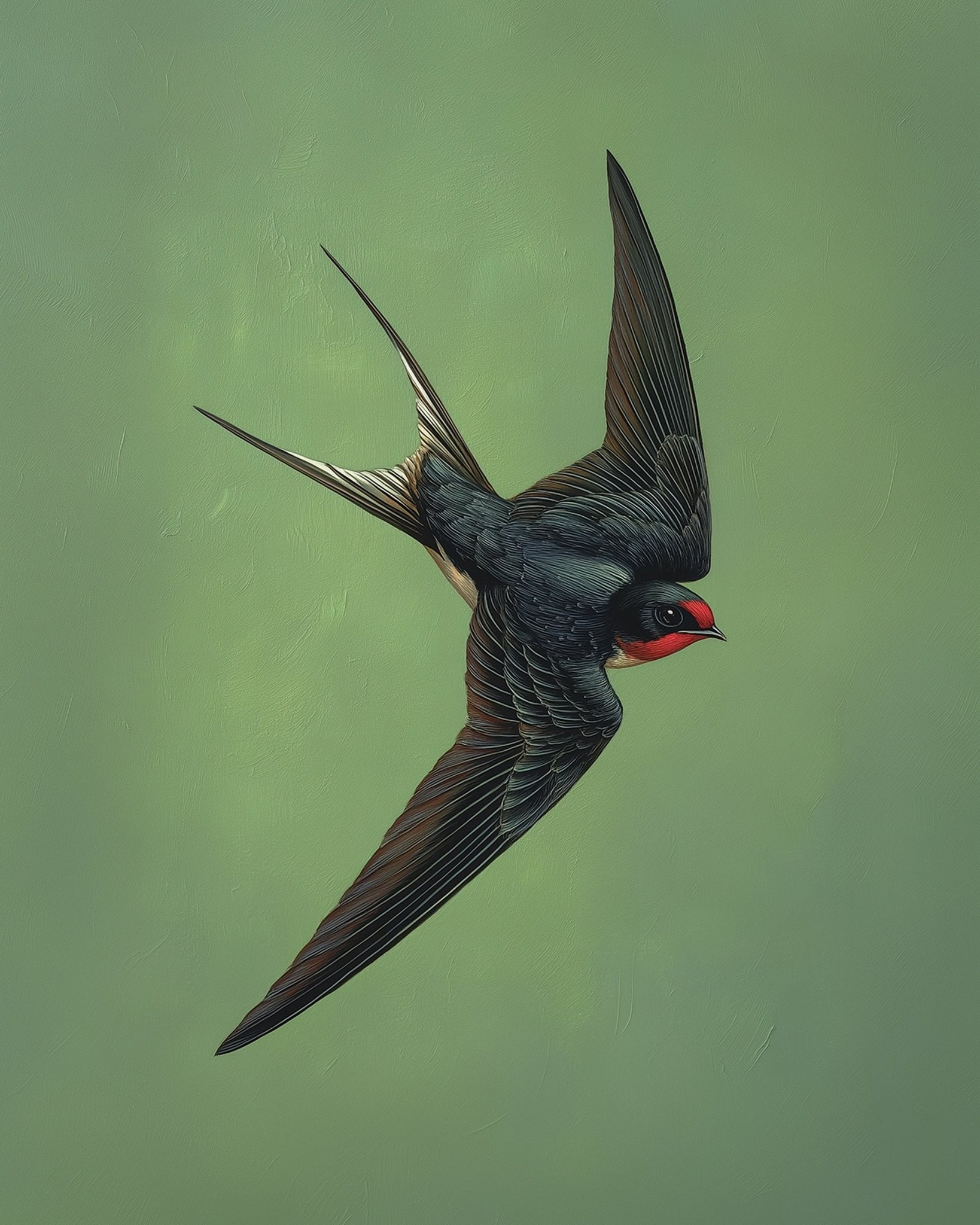 Flying Barn Swallow