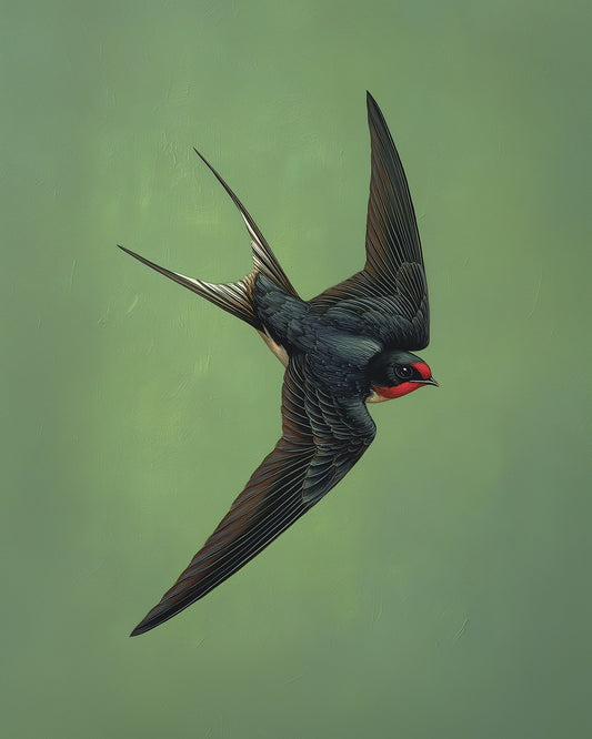Flying Barn Swallow