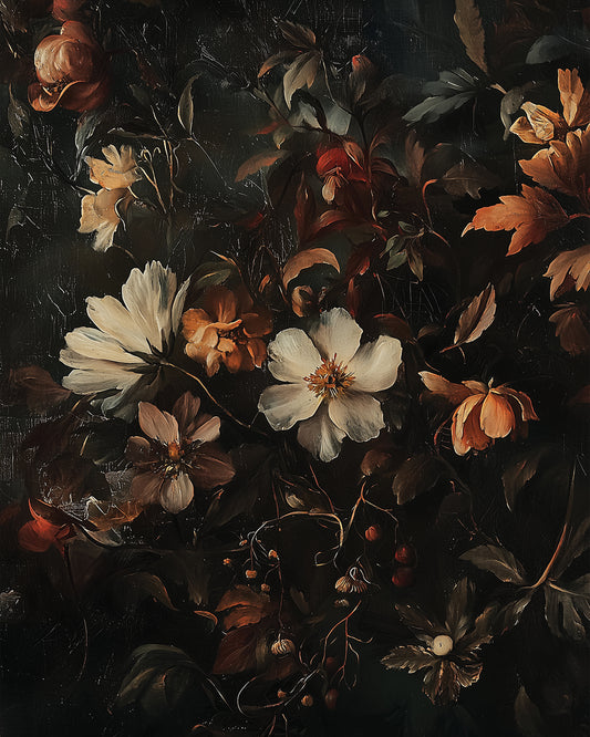Moody Floral Painting