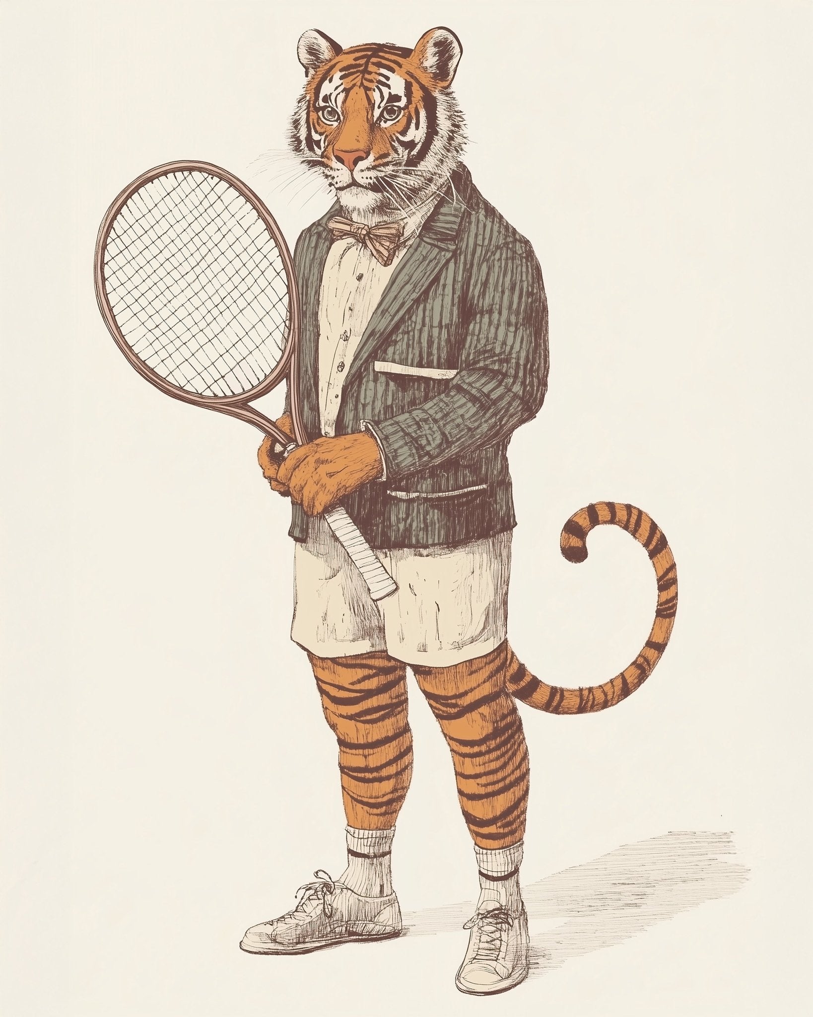 Tiger Tennis Player