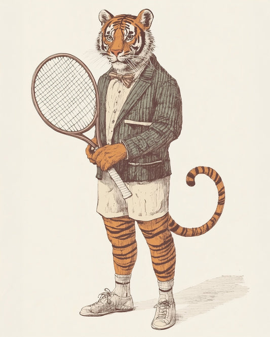 Tiger Tennis Player