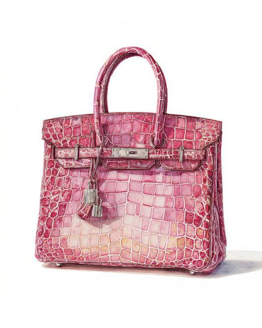 Pink Crocodile Bag