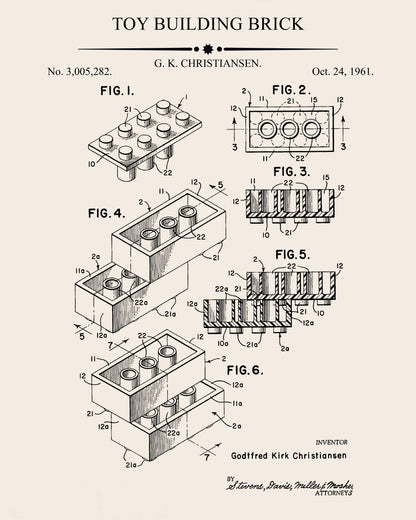 Toy Building Brick Patent