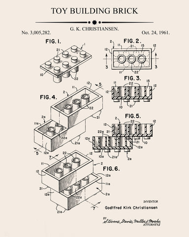 Toy Building Brick Patent