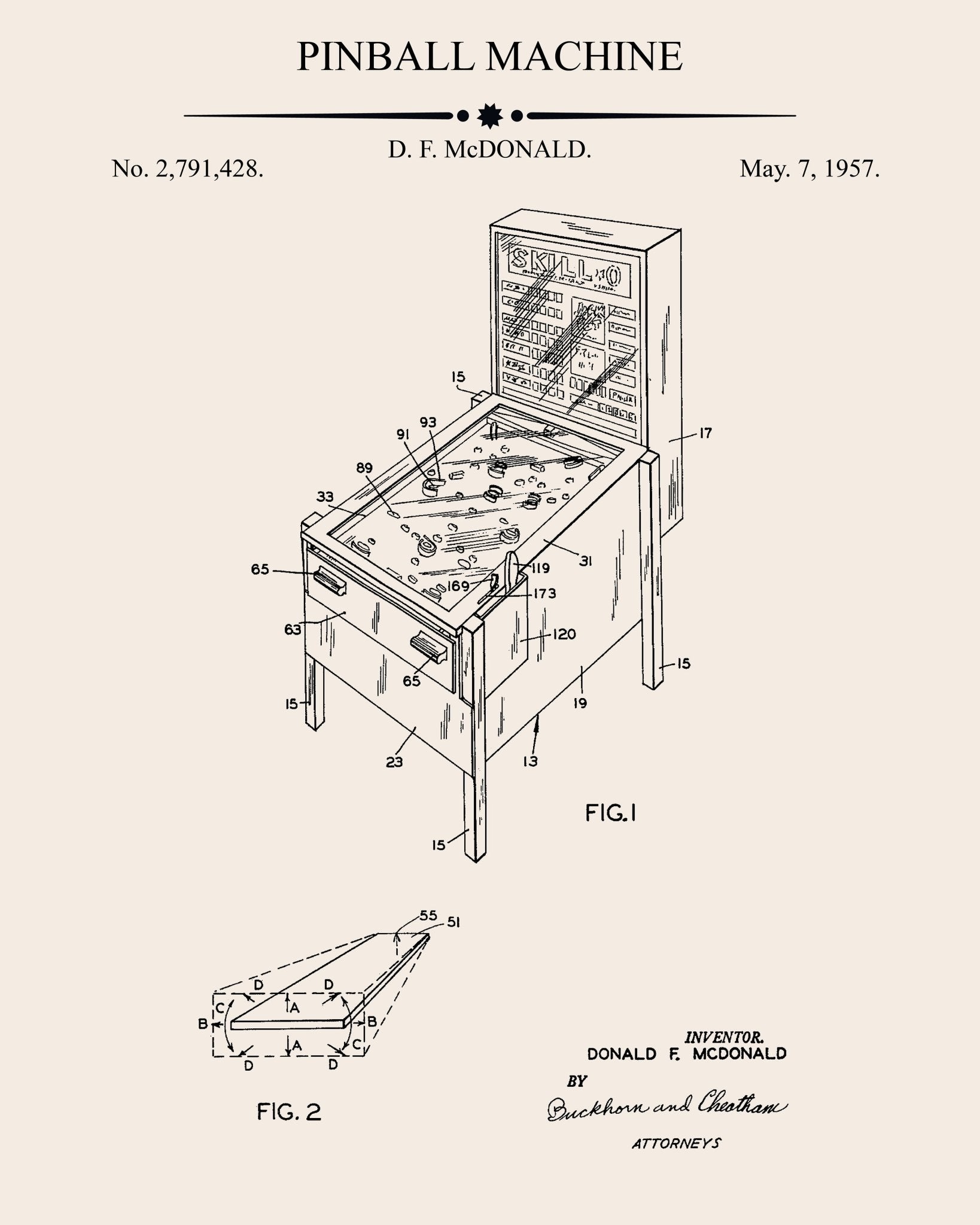 Pinball Machine Patent