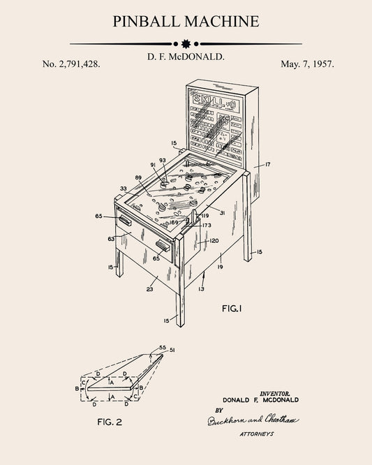 Pinball Machine Patent