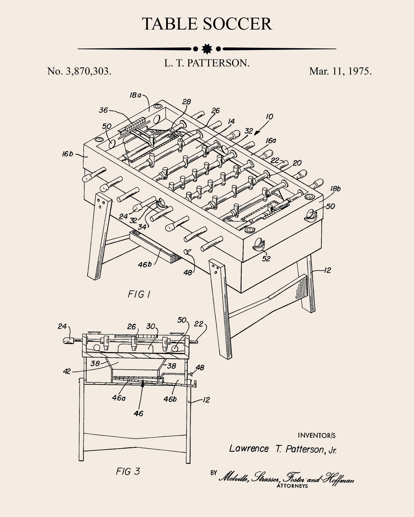 Table Soccer Patent