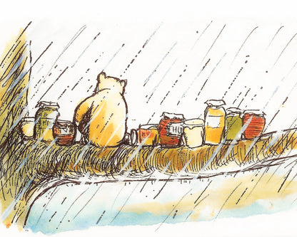 Sitting in the Rain with Honey Pots