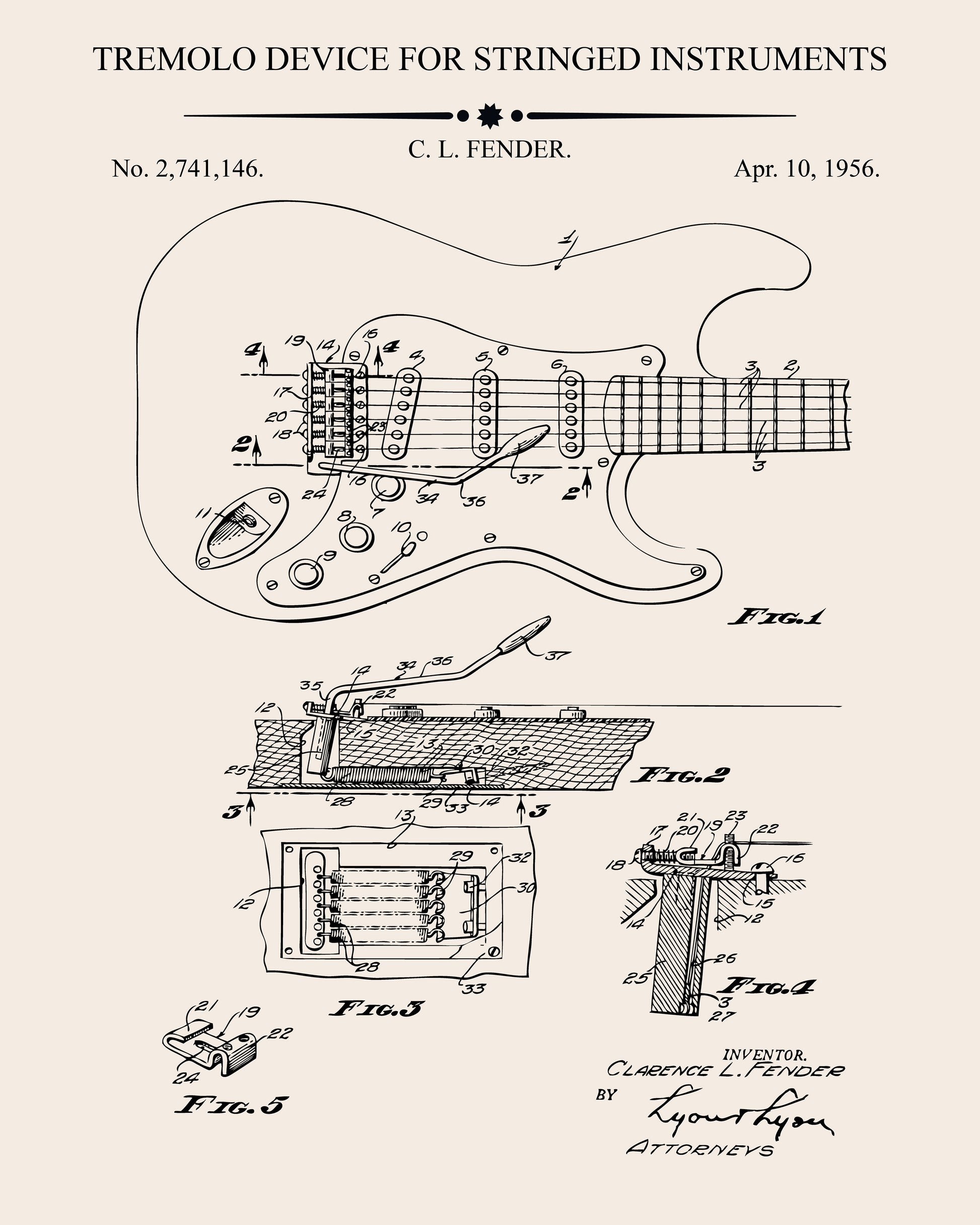 Tremolo Device Patent