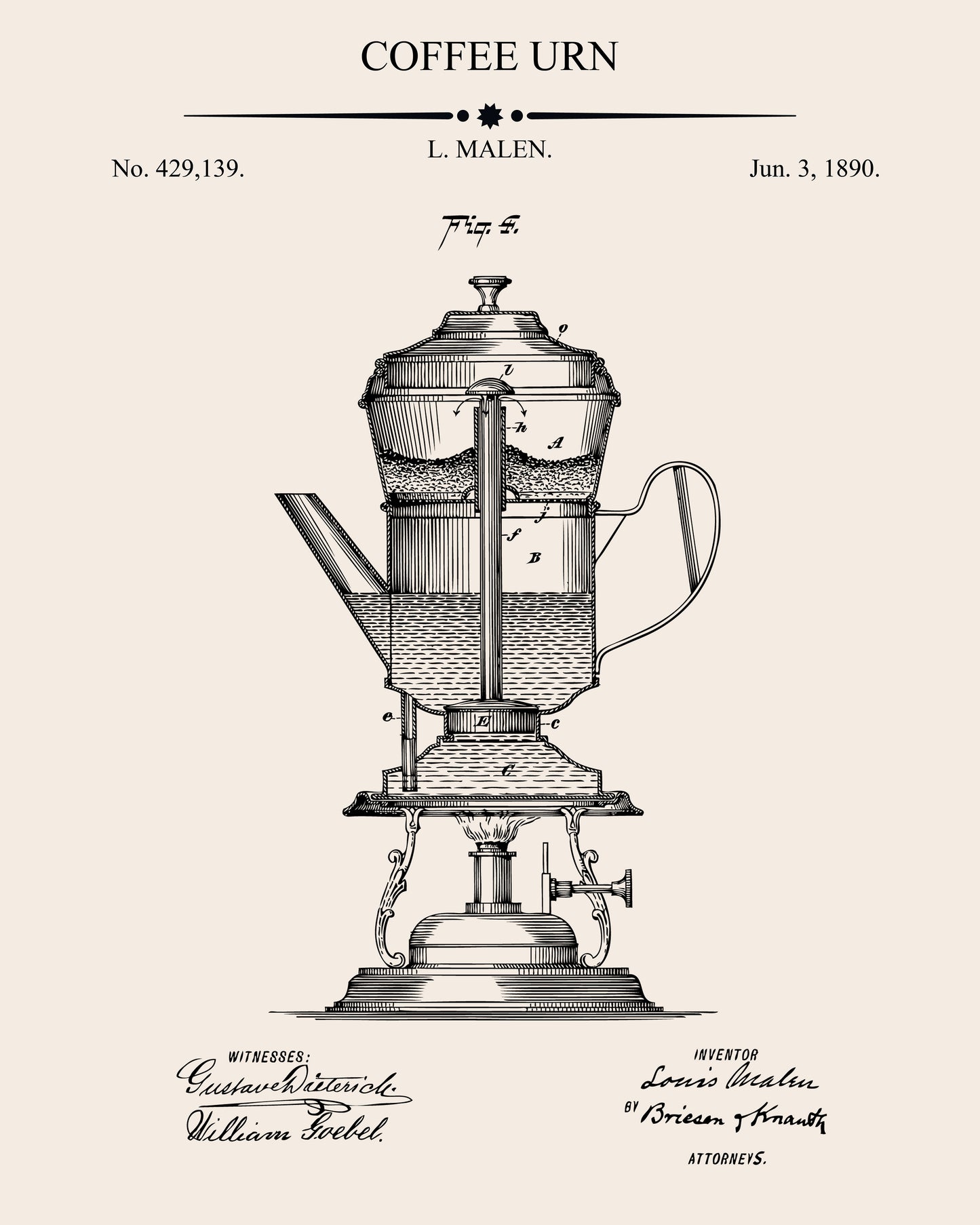 Coffee Urn Patent