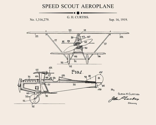 Speed Scout Aeroplane Patent