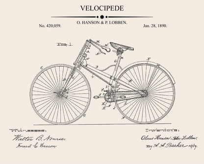 Velocipede Patent