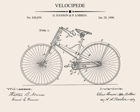 Velocipede Patent