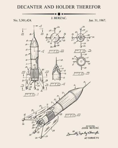 Decanter & Holder Therefor Patent
