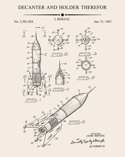 Decanter & Holder Therefor Patent
