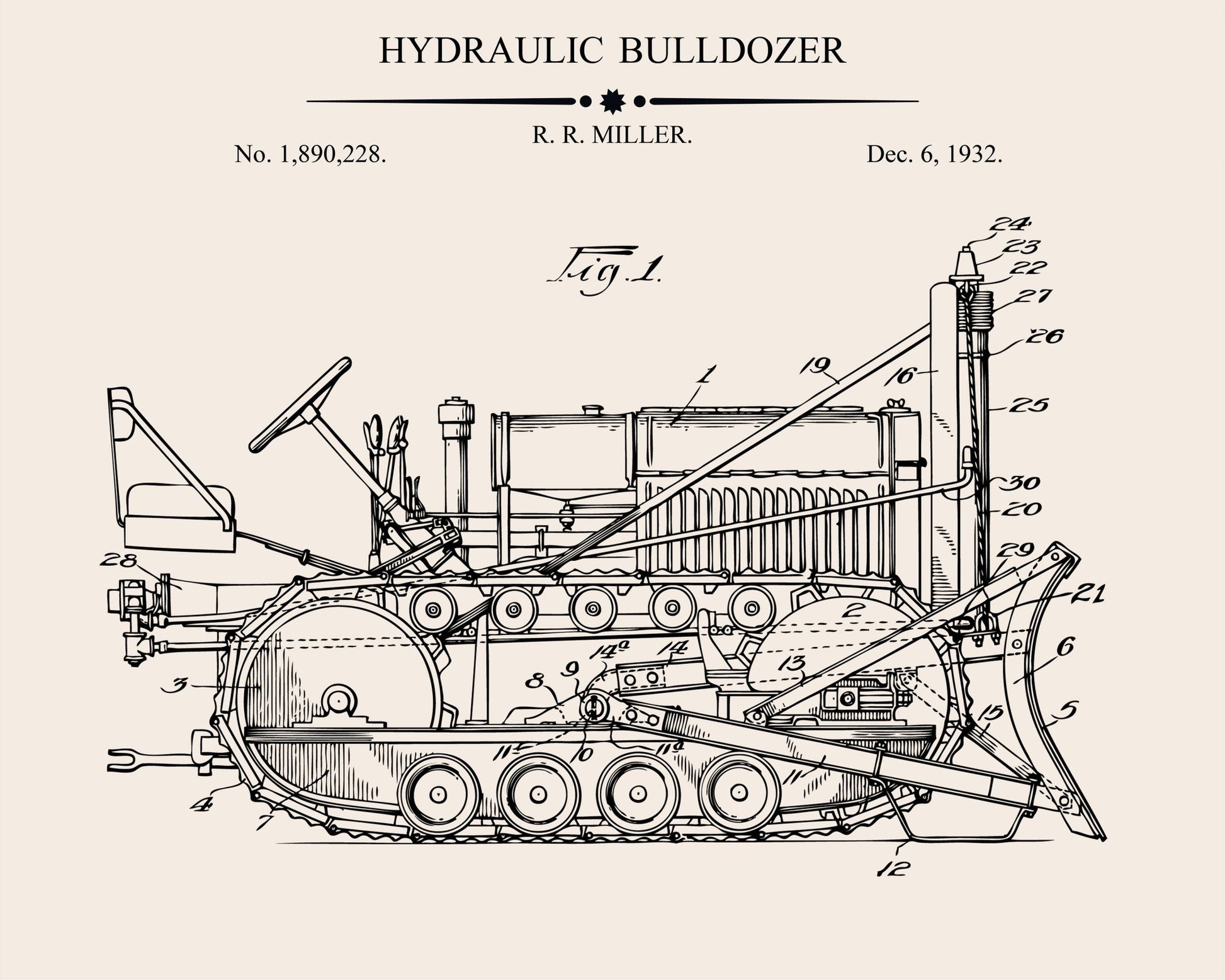 Hydraulic Bulldozer Patent