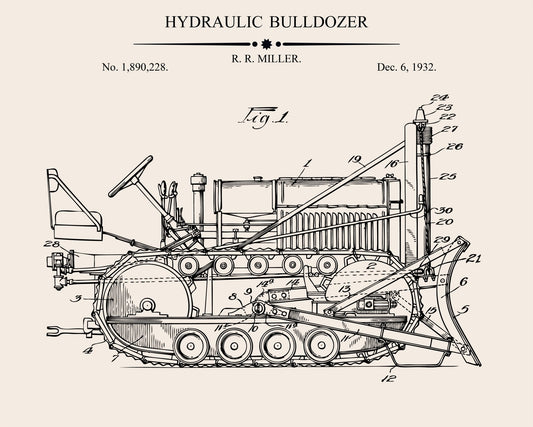 Hydraulic Bulldozer Patent